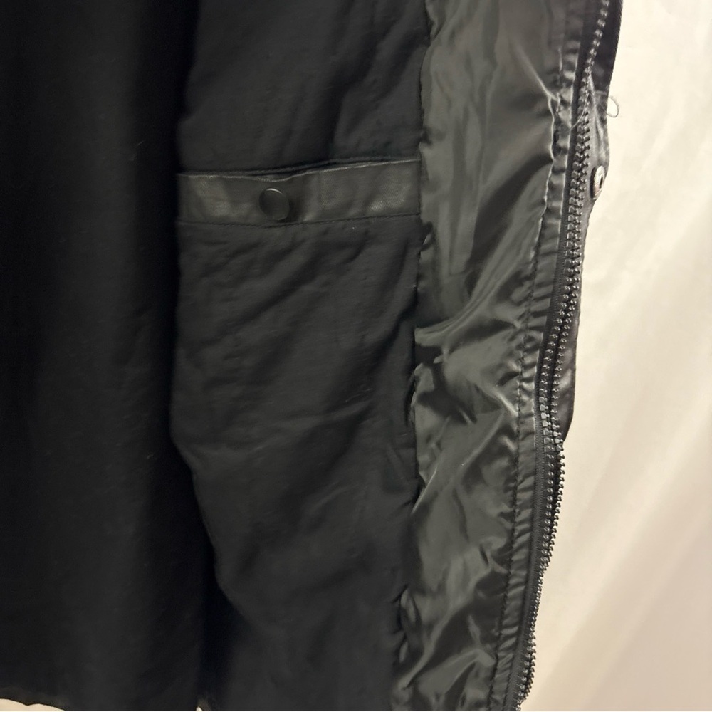 Express Jacket Mens Large Black Utility Pockets Full Zip Snap Front - Picture 8 of 13
